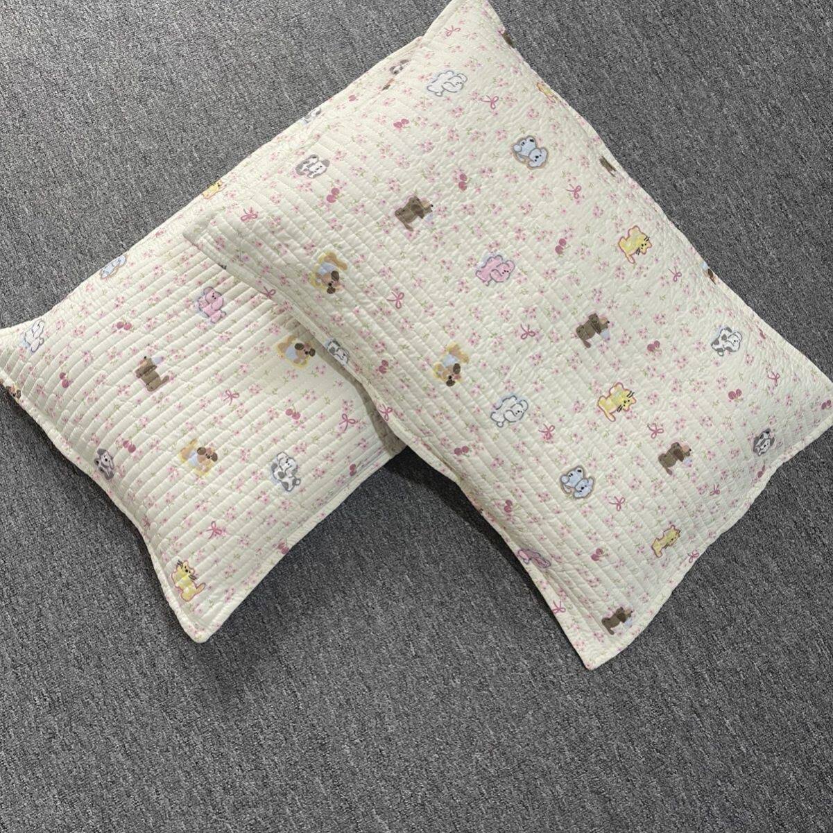 a类 水洗棉 卡通两只装加厚枕套48&times;74cm学生宿舍家用随机