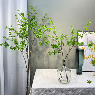 北欧仿真绿植仿真花日本吊钟单枝马醉木叶假树枝客厅植物装饰摆件