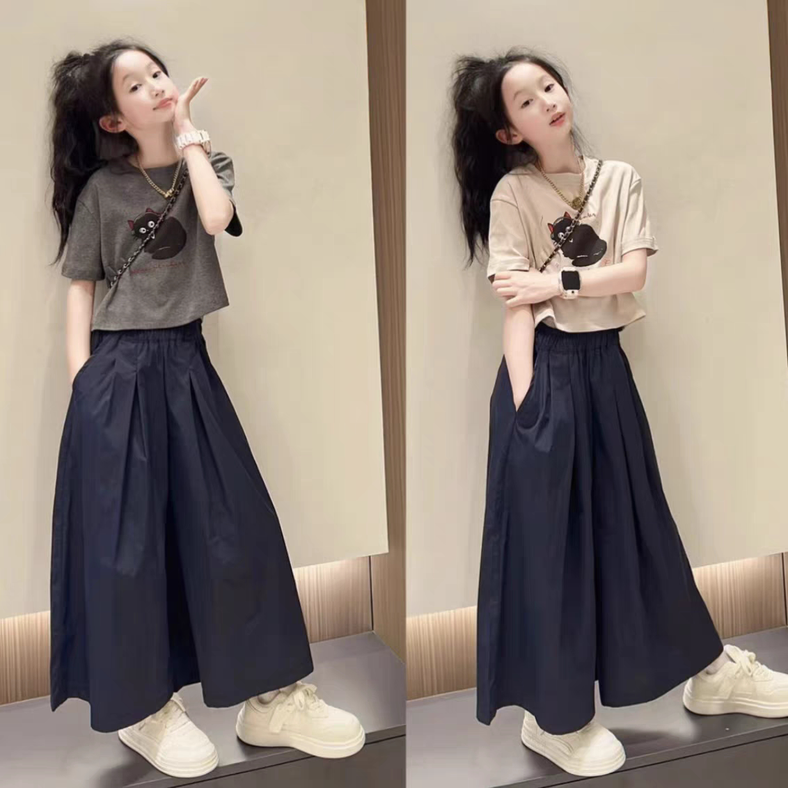 女童夏季新款超可爱短袖两件套潮