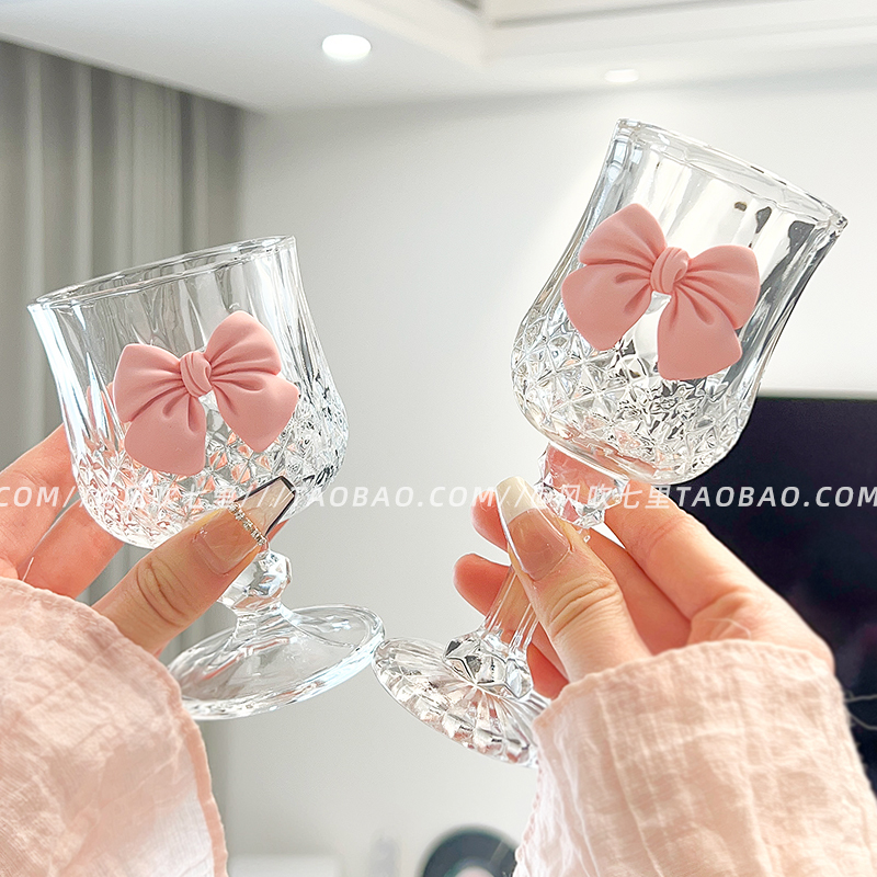 法式优雅ins透明高脚杯高颜值香槟杯红酒杯果汁杯欧式浮雕玻璃杯,餐饮具,葡萄酒/红酒杯,淘宝优惠券,粉丝福利购,淘宝优惠卷