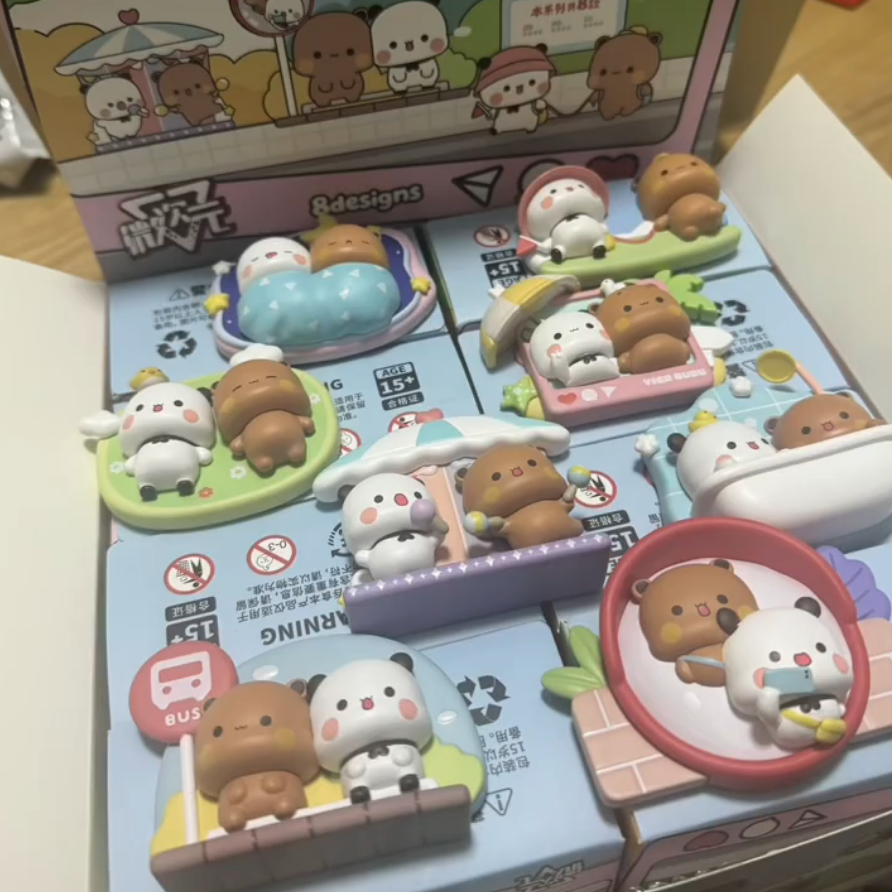 正版微次元一二和布布熊熊冰箱贴