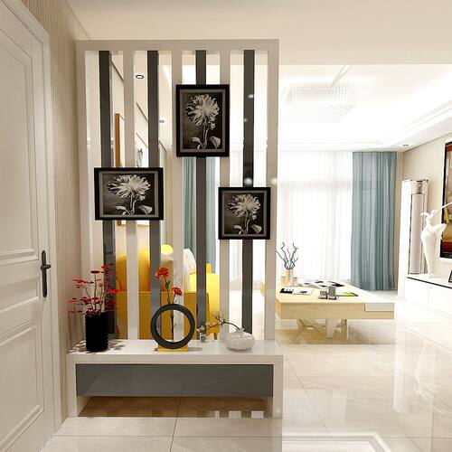 烤漆玄关隔断双面组合门厅鞋柜