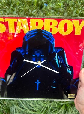 The Weeknd挂钟盆栽哥挂钟《Starboy》专辑封面同款时钟欧美潮流