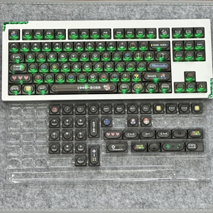积木游戏键帽十字轴通用磁轴键盘键帽透明磨砂PC键帽复古背光圆点