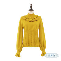 【KS Star Box Design 】 Original retro, elegant and versatile lace high-neck thick sweater lolita innerwear for autumn and winter thumbnail 8