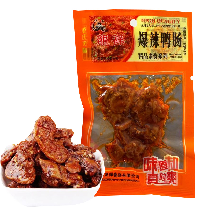 龙祥素爆辣鸭肠28g辣条素肠