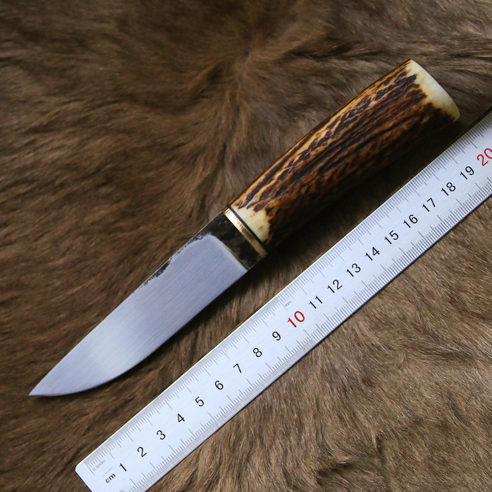 刃物研究所作 手工锻打鹿角小北欧刀户外刀野营刀bc刀abs级锋利刀,户外/登山/野营/旅行用品,其他户外刀具,淘宝优惠券,粉丝福利购,淘宝优惠卷