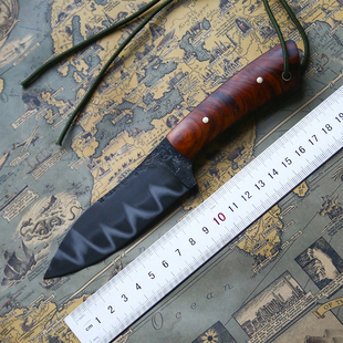 刃物作 五枚合夹钢茄子户外刀剥皮刀小猎刀厨刀露营刀合法非管制