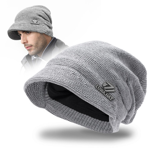 路瓦毛线帽冬季保暖护耳加绒针织