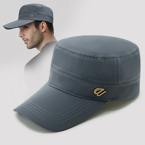 防水快干帽子男夏季遮阳防晒帽中老年户外加大码长帽檐平顶帽凉帽