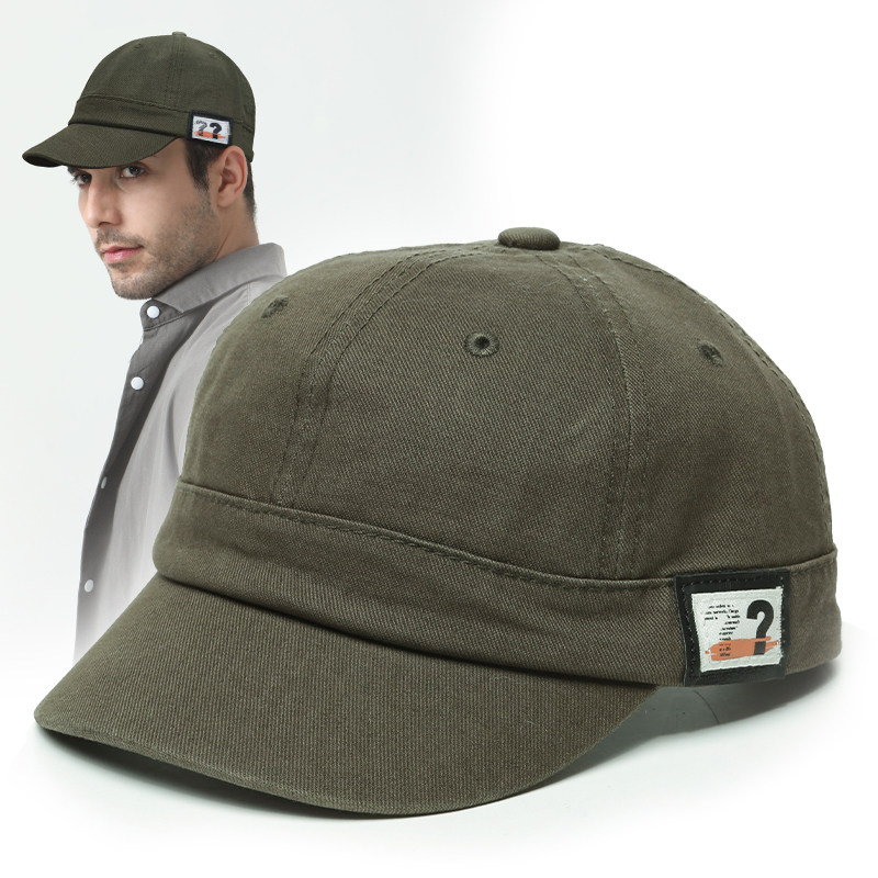 短檐帽子男潮新款帽子春秋时尚小帽檐棒球帽男士棉质软顶舒适单帽