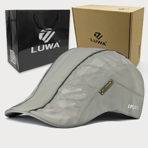 路瓦夏天轻薄百搭鸭舌帽防晒网眼透气遮阳贝雷帽户外运动速干凉帽