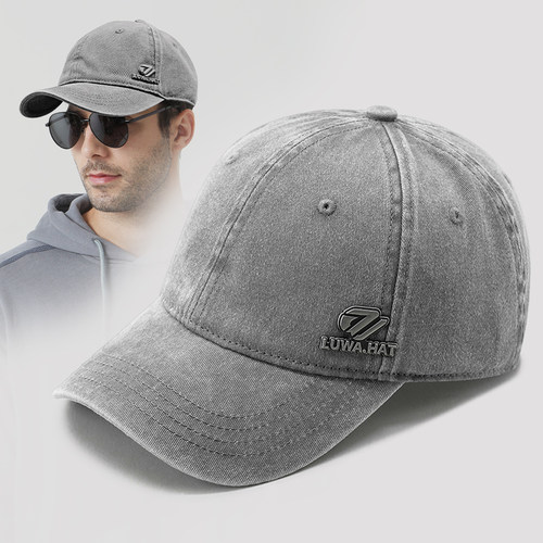 路瓦牛仔棒球帽男秋冬鸭舌帽遮阳