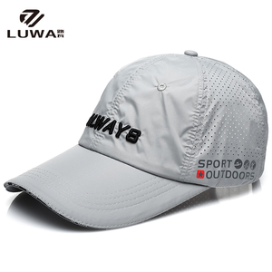 新款速干帽子男夏天薄款镂空韩版棒球帽刺绣户外钓鱼防晒透气遮阳