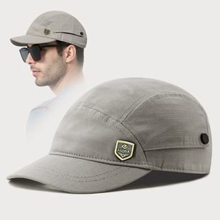 短檐帽子男春秋季中老年遮阳帽潮流小帽檐品牌薄款棒球帽韩版百搭