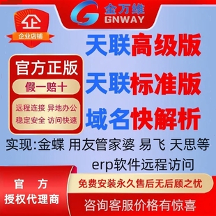 金万维天联高级版 天联标准版 用友软件远程访问异速联快解析域名