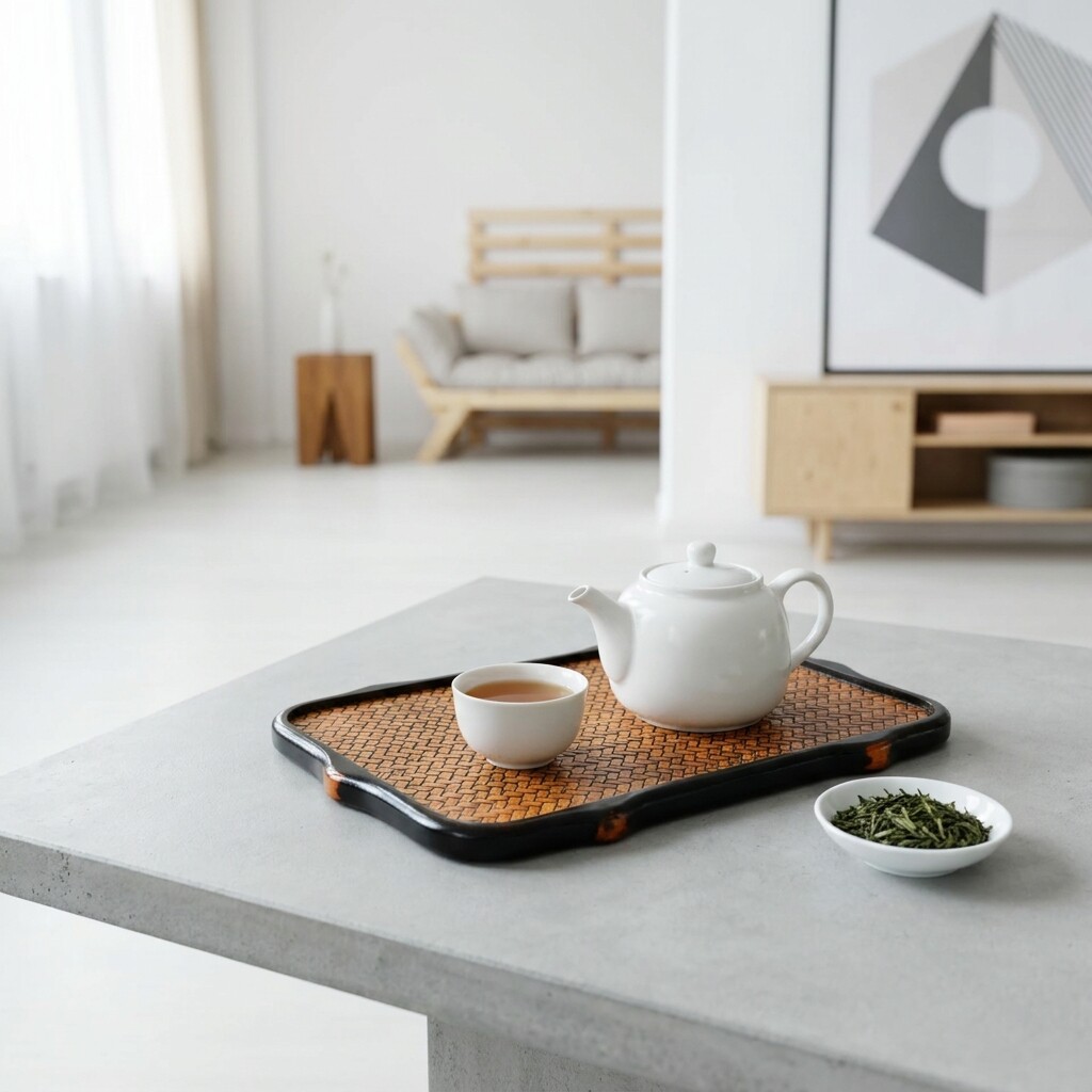 筇竹制茶托盘干泡盘功夫茶具家用客厅干泡台茶托隔热茶海席面大漆