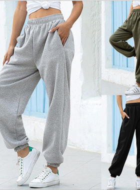 Autumn Sweatpants Women Baggy trousers Wide Leg Sport Harem