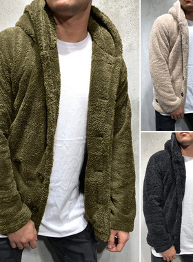 men's Sweater warm hoodie sweaters coat jacket Winter Plush