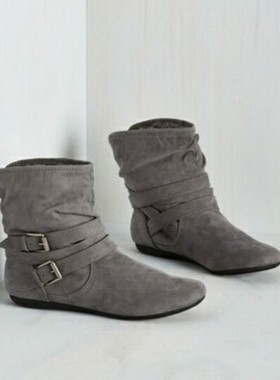 2025 winter women flat boots ladies warm shoes43码女棉靴女靴