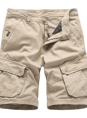 men five-point Cargo pants man cotton overalls beach shorts
