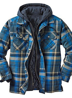 winter Men's thick cotton coat loose warm hooded jacket man