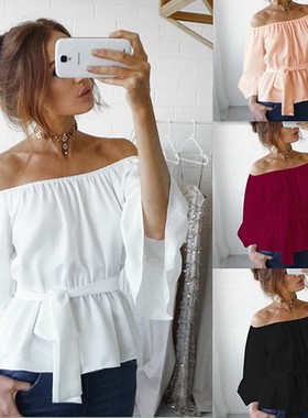 2019 Woman Sexy Blouse T-Shirts Tops For Women Chiffon shirt