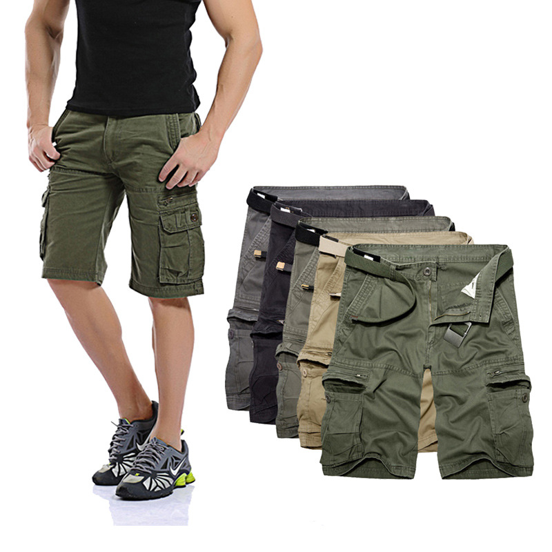 large Shorts Military pocket Pants Man Bermuda Cargo Overall-封面