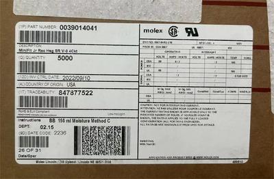 50包邮开票！39-01-4041，MOLEX原厂正品，现货实价，39014041