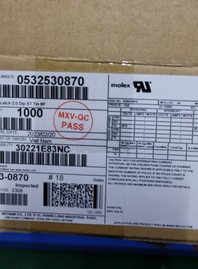包邮开票！ 53253-0870 MOLEX原厂正品，现货实价 ,532530870