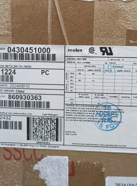 包邮开票！430451000 MOLEX原厂正品，现货实价， 43045-1000