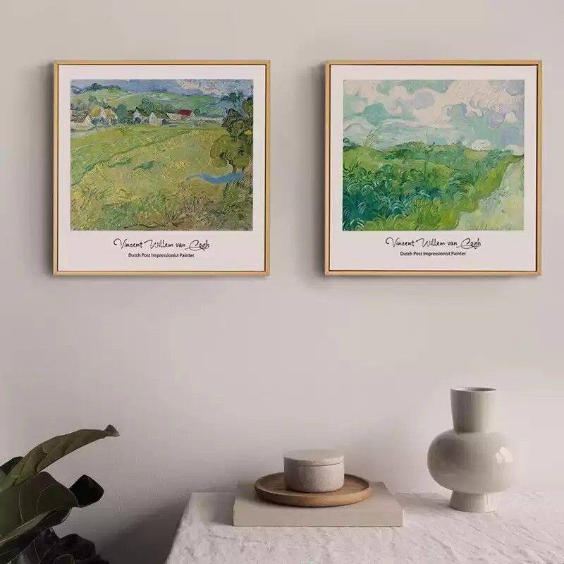 梵高莫奈餐厅装饰画风景客厅沙发背景墙挂画世界名画卧室床头壁画