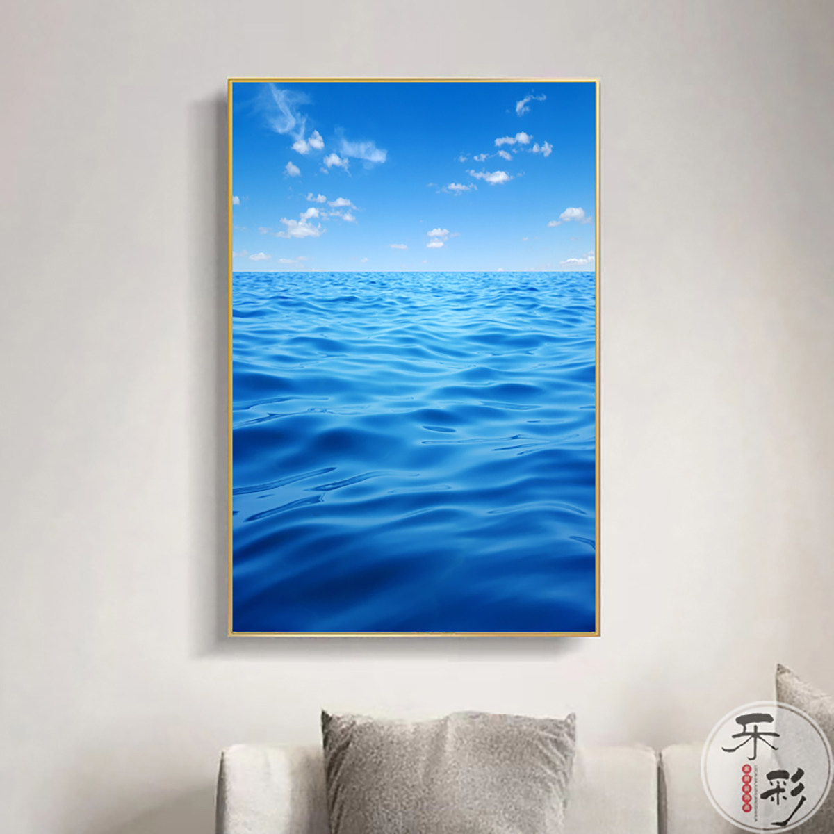 大海海水海洋水画挂墙装饰画客厅餐厅玄关画水景风景画墙壁挂画