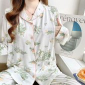 带胸垫月子服春夏莫代尔产后哺乳孕妇睡衣薄款 凉感透气居家