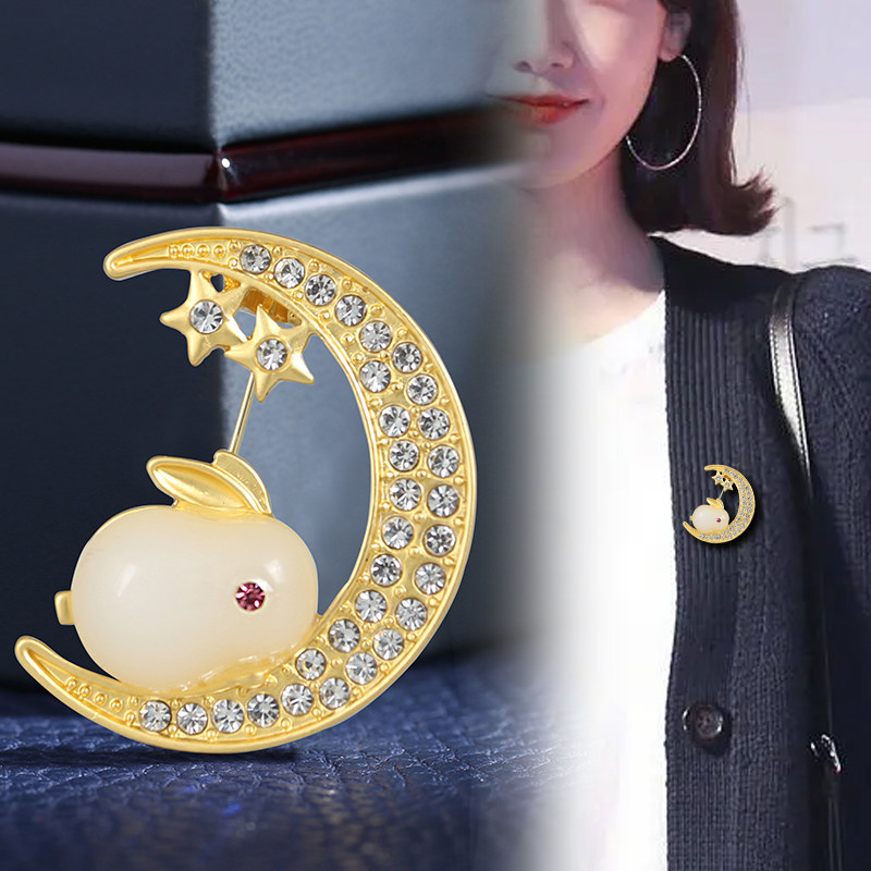 胸针女星星月亮兔子胸花小众设计防走光别针西装固定服装配饰领针,饰品/流行首饰/时尚饰品新,胸针,淘宝优惠券,粉丝福利购,淘宝优惠卷