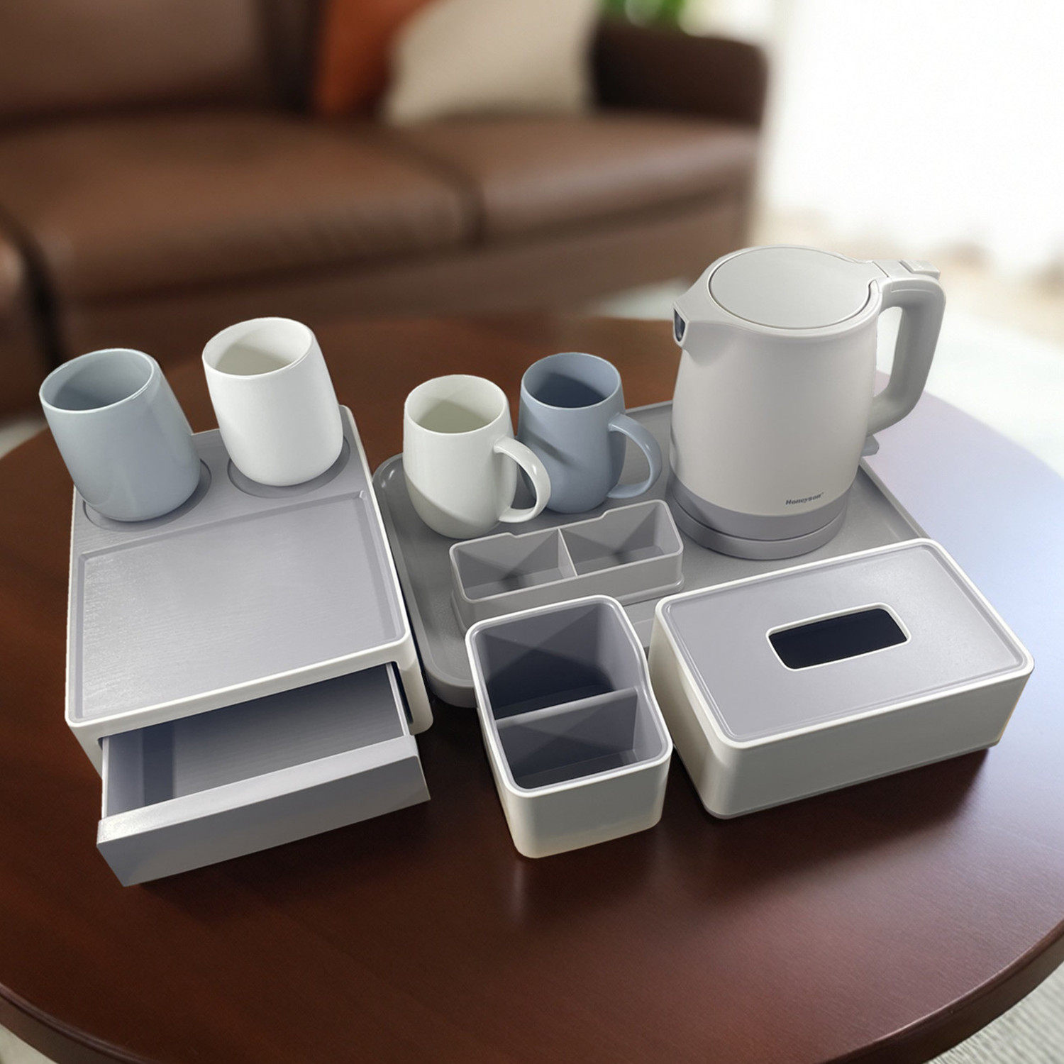 全季酒店电热水壶套装宾馆牙具盒纸巾盒托盘遥控座茶叶格客房杂件,餐饮具,水具套装,淘宝优惠券,粉丝福利购,淘宝优惠卷