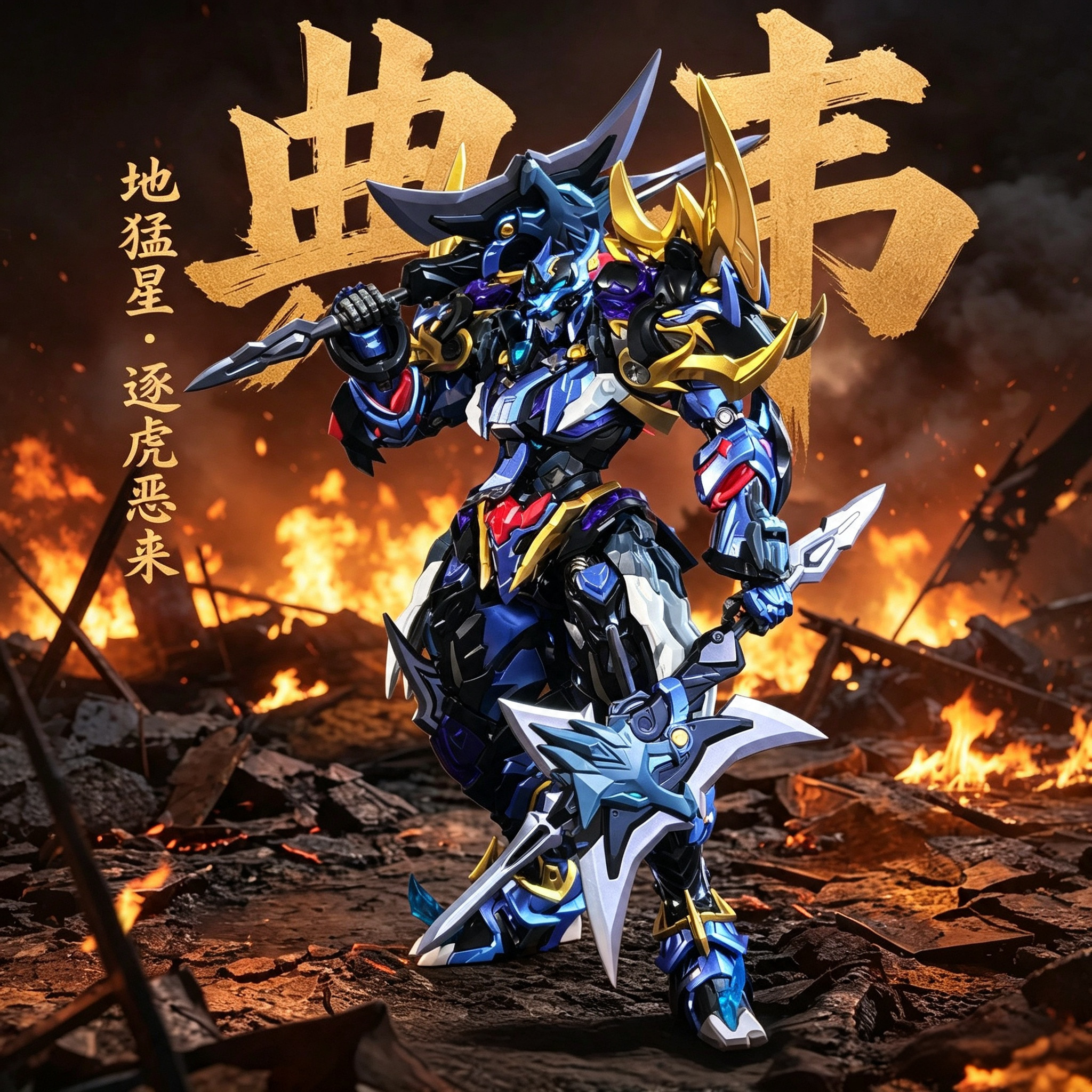 现货发摩动核忠勇级国创拼装典韦机甲星甲魂将传合金骨架模型玩具
