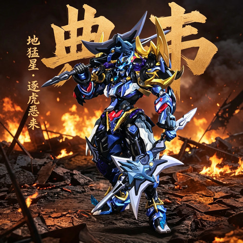 现货发摩动核忠勇级国创拼装典韦机甲星甲魂将传合金骨架模型玩具