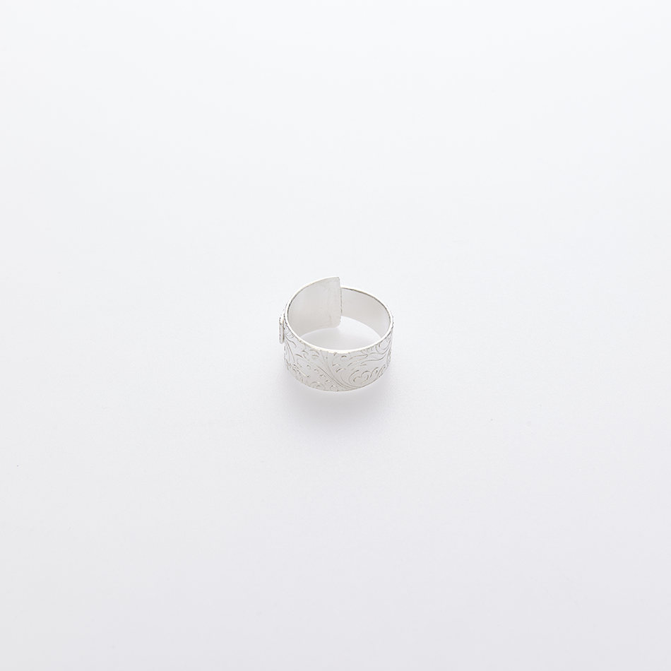 Apt702 2023AW  Band Ring 925纯银缎带压银素戒指 小众手工银饰