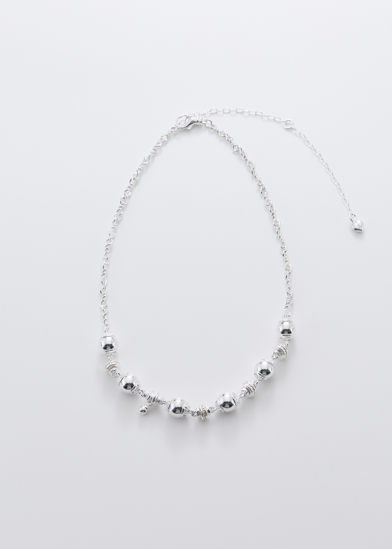 Apt702925纯银珍珠雕花项链