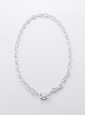 Apt702 2024SS新品Link Necklace雕花串节粗项链 925纯银小众复古