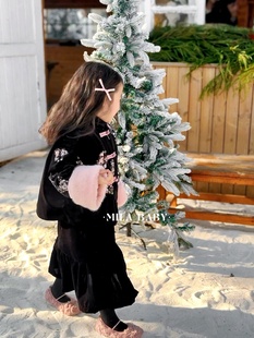 MILA BABY冬季新款女童新中式年服儿童保暖国风棉服外套鱼尾裙