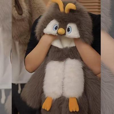 连帽加厚冬季卡通爆款毛绒外套