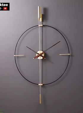 瑞士Clean ktee新款简约艺术高级感时钟表轻奢创意餐厅客厅挂表