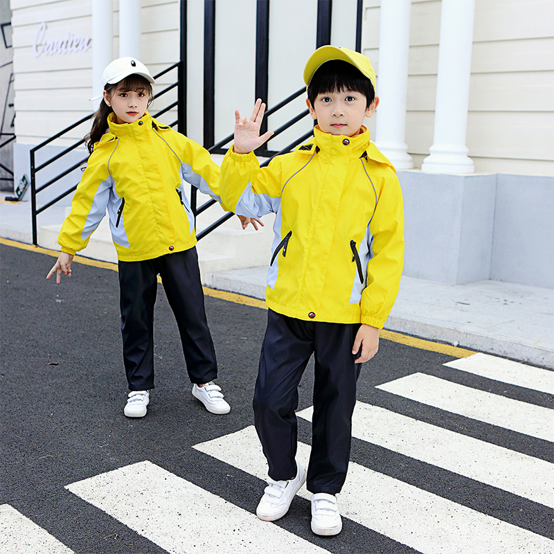 冲锋衣可拆卸三件套幼儿园园服中小学班服秋冬季外套校服定制逸龙