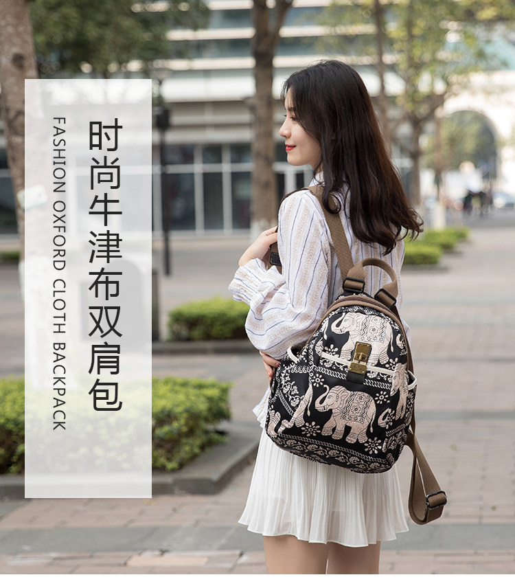 2025新款女士时尚休闲南韩丝防泼水双肩背包旅行包轻奢高级感