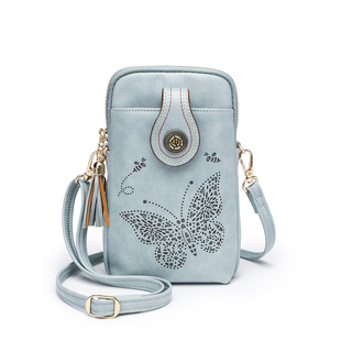 安芙曼新款 手机包轻奢雕花散步手机小包女生斜挎大容量手机包