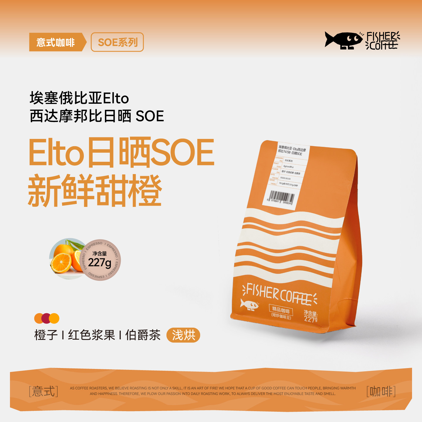 啡舍埃塞俄比亚意式咖啡豆SOE