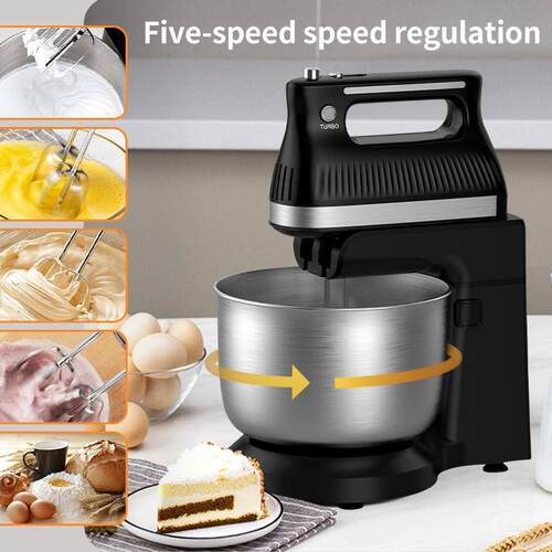 110V跨境台式打蛋器家用和面机4L打蛋搅拌机Stand Mixer