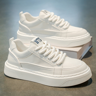 男鞋夏季透气网面薄款休闲百搭板鞋男士内增高软底运动轻便潮鞋子